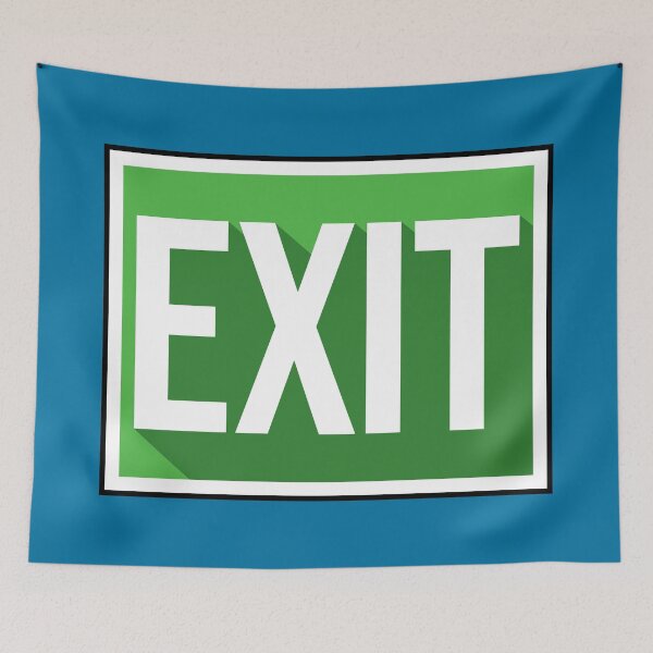 Item preview, Dramatic exit door sign designed and sold by Captain Banjo.