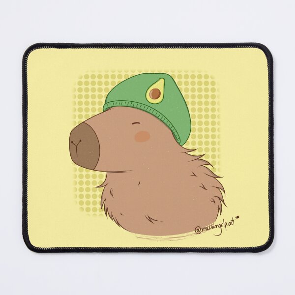 Item preview, Capybara with an Avocado Beanie designed and sold by MariangelP.