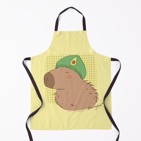 Item preview, Capybara with an Avocado Beanie designed and sold by MariangelP.