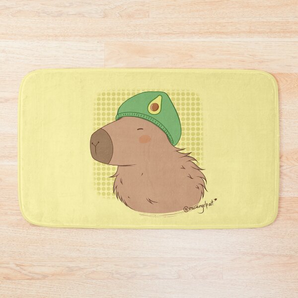 Item preview, Capybara with an Avocado Beanie designed and sold by MariangelP.