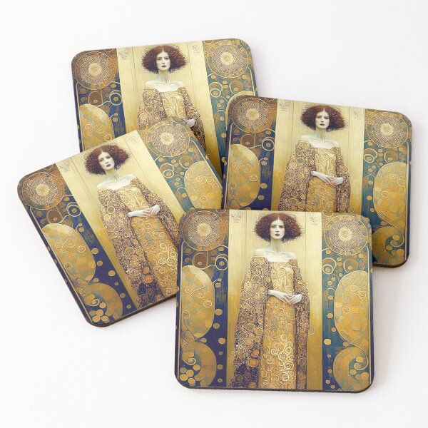Item preview, Art Nouveau Painting of Woman Inspired By Gustav Klimt designed and sold by LanaGustavsson.