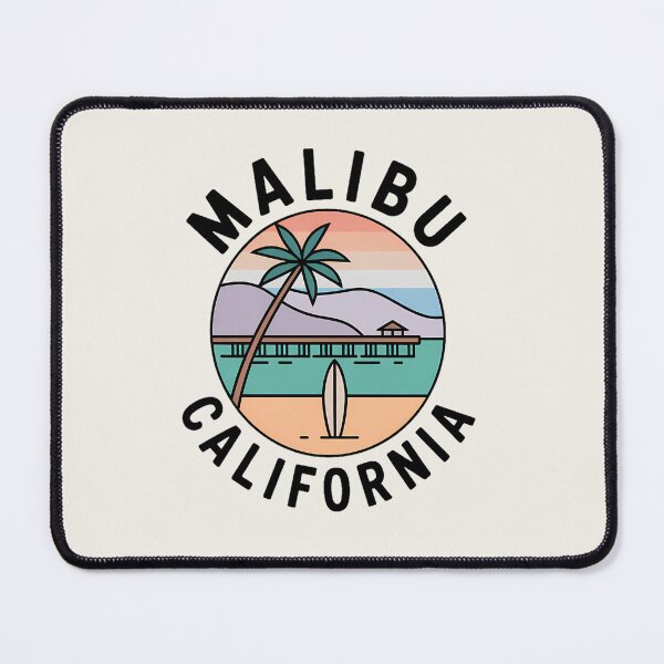 Item preview, Malibu California – Minimalist Pastel Travel Badge designed and sold by Horizon Tales.