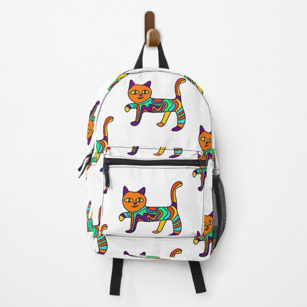 Item preview, Hand drawn colourful artsy cat designed and sold by BritishDelights.