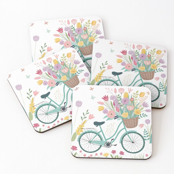 Item preview, Lavender Bicycle Illustration – Minimalist Floral Design designed and sold by Vive con Fe.
