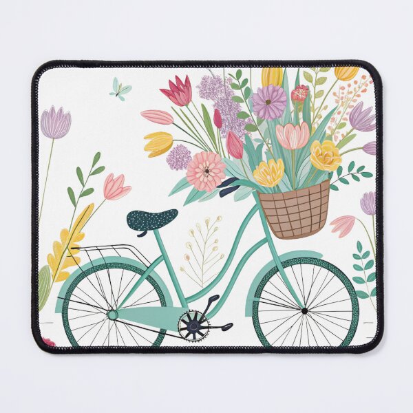 Item preview, Lavender Bicycle Illustration – Minimalist Floral Design designed and sold by Vive con Fe.