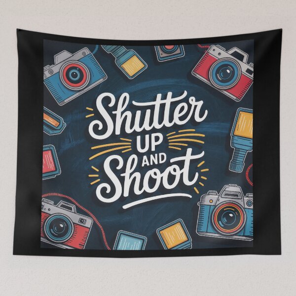 Item preview, "Shutter Up and Shoot" – A Bold Tribute to Photography Culture designed and sold by ForeverPrintsOK.