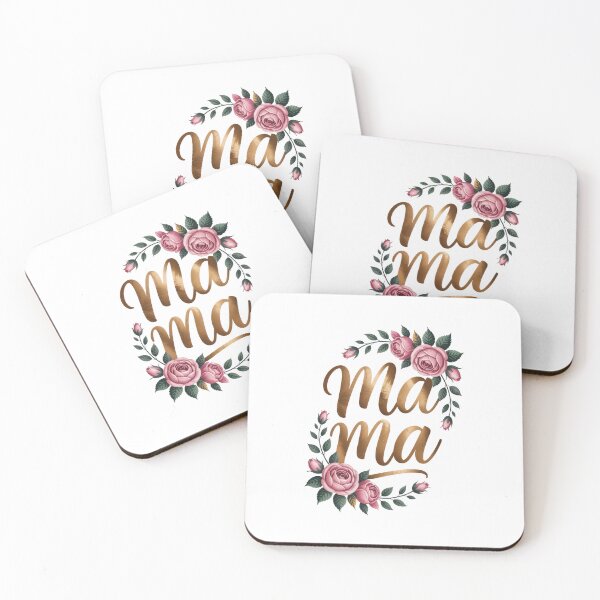 Item preview, Mama Rose Gold Florals – Elegant Script & Pink Roses designed and sold by Enea Kelo.
