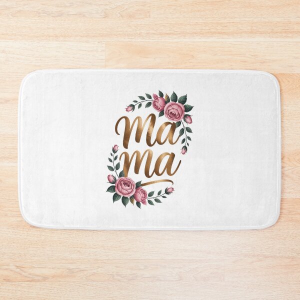 Item preview, Mama Rose Gold Florals – Elegant Script & Pink Roses designed and sold by Enea Kelo.