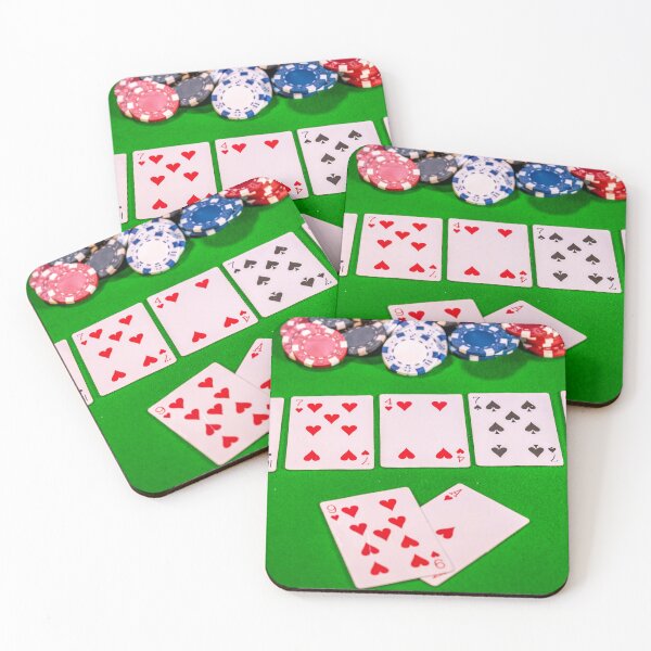 Item preview, A flush hand in a round of Texas Hold em Poker designed and sold by yackers1.