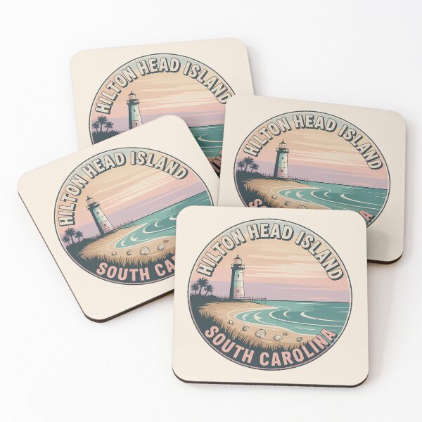 Item preview, Retro Sunset Hilton Head Island South Carolina Sticker designed and sold by Horizon Tales.