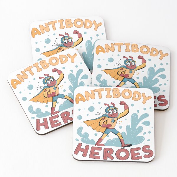 Item preview, Antibody Heroes – Fun Cartoon Science Design designed and sold by VividOrganica.