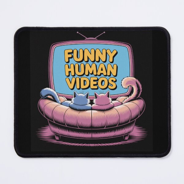 Item preview, Funny Human Videos -  Cats Watching tv designed and sold by Snark Town Tees.