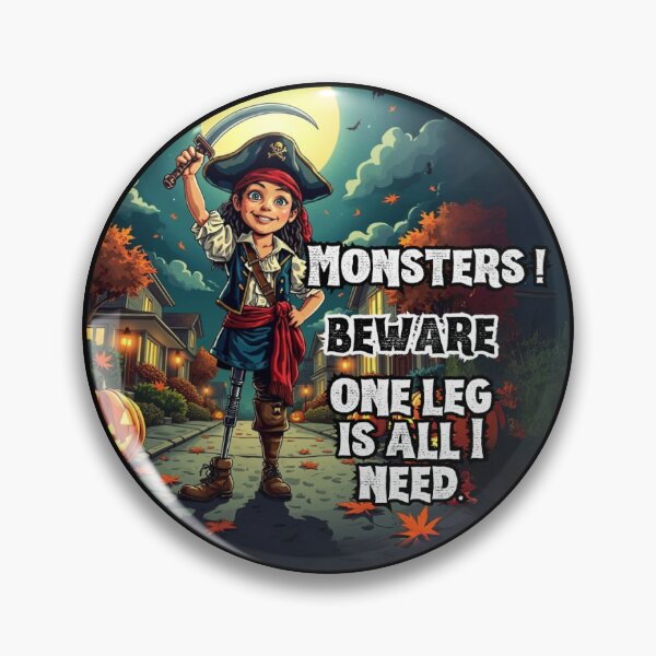 Item preview, Monsters beware one leg is all I need designed and sold by SWR Studio.