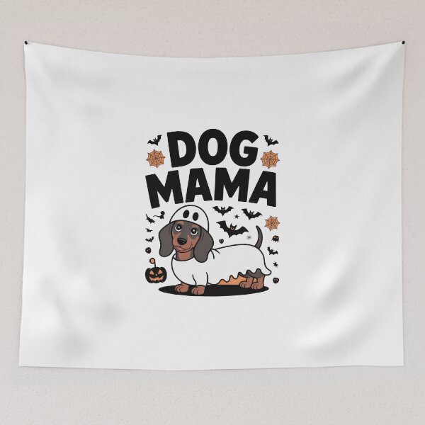 Item preview, Dog Mama Ghost – Halloween Dachshund Art designed and sold by Enea Kelo.