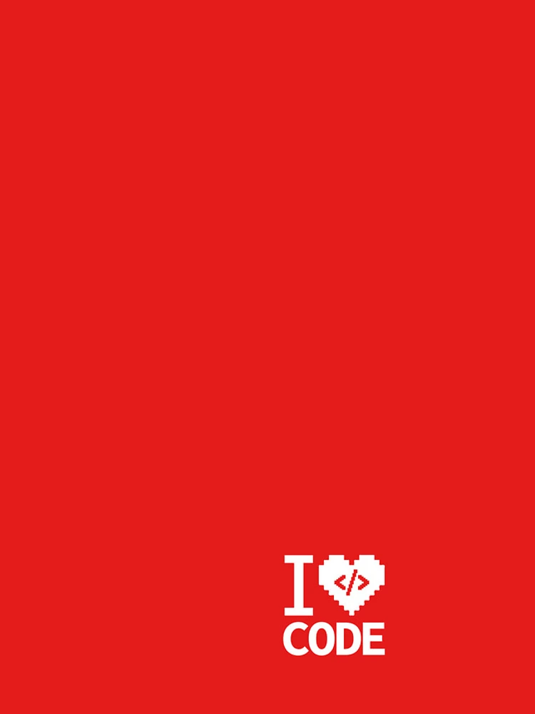 Thumbnail 5 of 5, iPhone Case, I Love Code Programming Solid Red Heart Design with Script Sign designed and sold by PO3Designs.