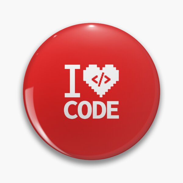 Item preview, I Love Code Programming Solid Red Heart Design with Script Sign designed and sold by PO3Designs.