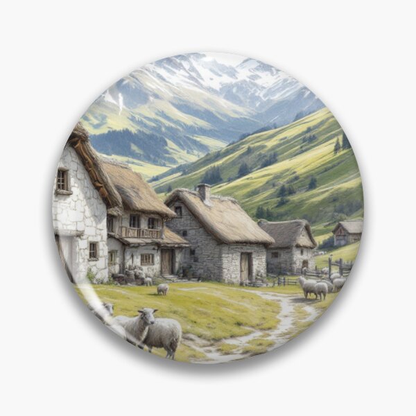 Item preview, Traditional Pyrenean farm designed and sold by jefboutique6150.