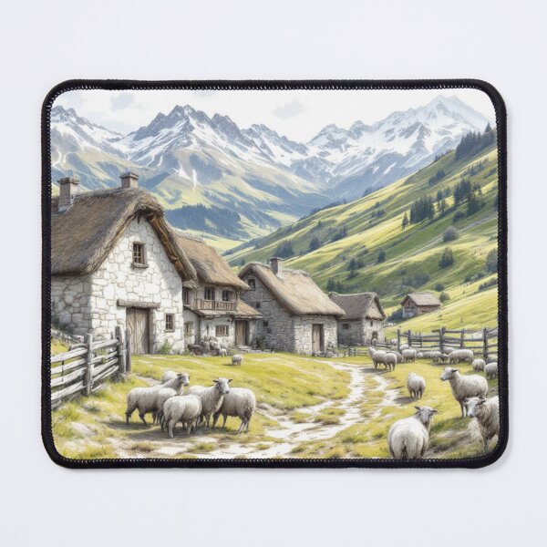 Item preview, Traditional Pyrenean farm designed and sold by jefboutique6150.