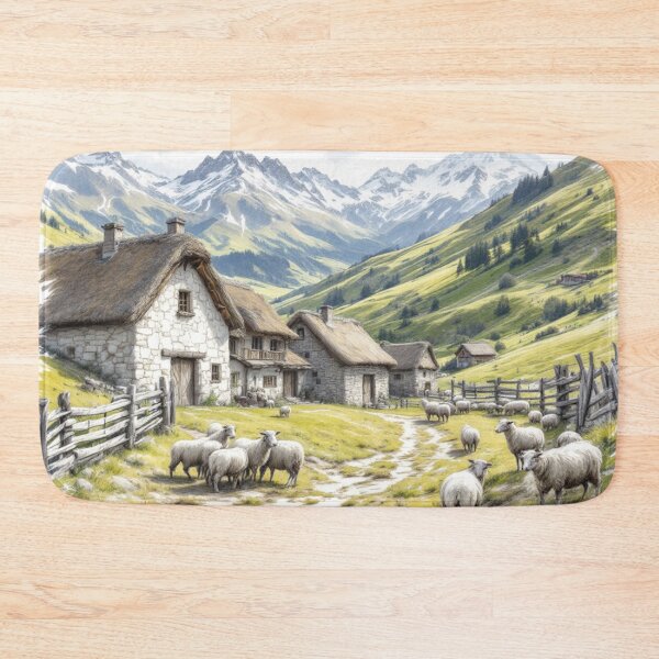 Item preview, Traditional Pyrenean farm designed and sold by jefboutique6150.