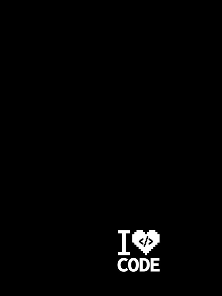 Thumbnail 5 of 5, iPhone Case, I Love Code Programming Solid Black Heart Design with Script Sign designed and sold by SFSA-graphics.