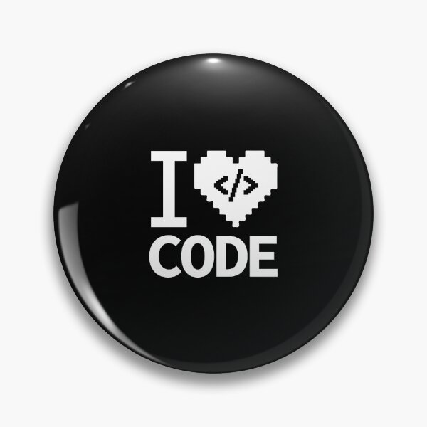 Item preview, I Love Code Programming Solid Black Heart Design with Script Sign designed and sold by PO3Designs.