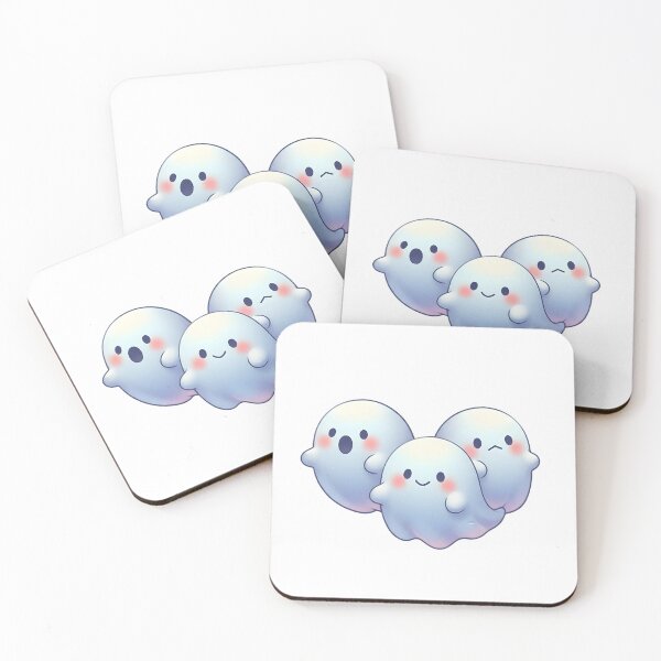 Item preview, Cute kawaii ghost trio pastel Halloween design designed and sold by DesignArtFull.