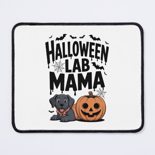 Item preview, Spooky Lab Mom – Orange Text & Halloween Pumpkins designed and sold by Enea Kelo.