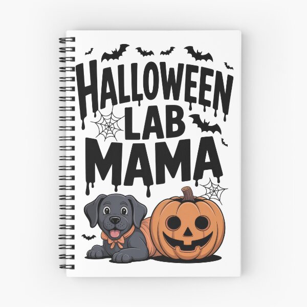 Item preview, Spooky Lab Mom – Orange Text & Halloween Pumpkins designed and sold by Enea Kelo.