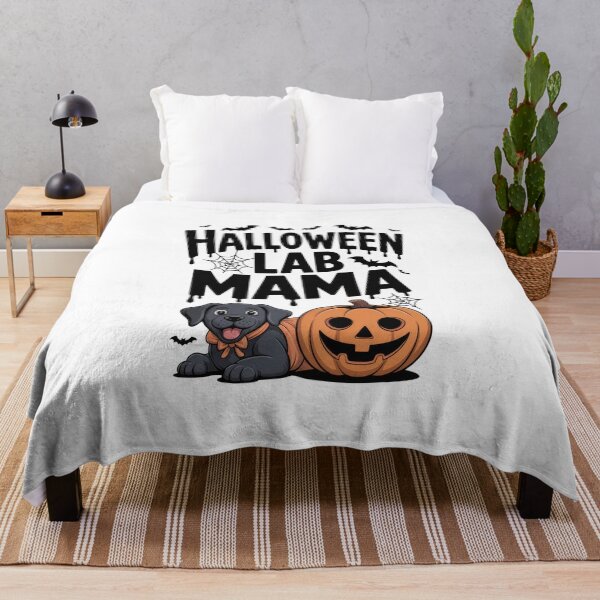 Item preview, Spooky Lab Mom – Orange Text & Halloween Pumpkins designed and sold by Enea Kelo.