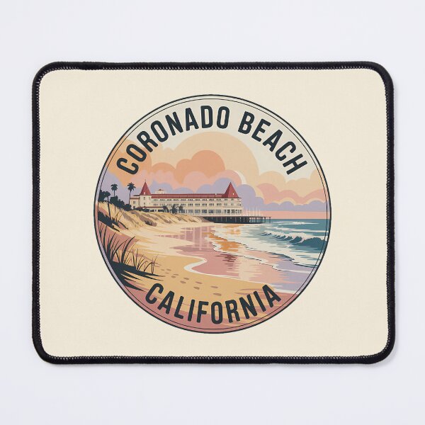 Item preview, Coronado Beach California Retro Circle Sticker designed and sold by Horizon Tales.
