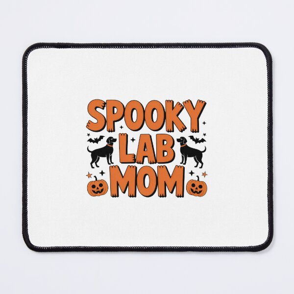 Item preview, Spooky Lab Mom – Orange Text & Halloween Pumpkins designed and sold by Enea Kelo.