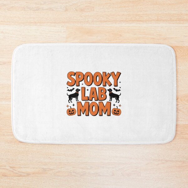 Item preview, Spooky Lab Mom – Orange Text & Halloween Pumpkins designed and sold by Enea Kelo.