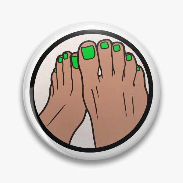 Item preview, Green Toes Badge designed and sold by SolefulStickers.