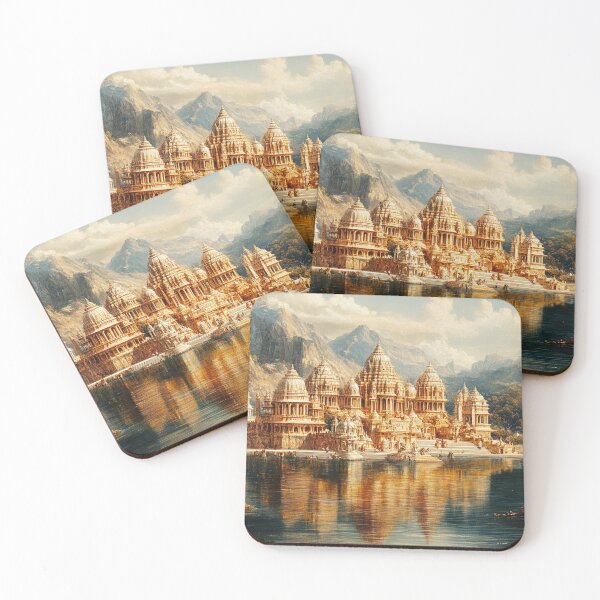 Item preview, Copy of Moonlit Fantasy Temple – Mystical Night Landscape Artwork designed and sold by mliotard.