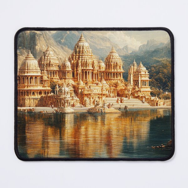 Item preview, Copy of Moonlit Fantasy Temple – Mystical Night Landscape Artwork designed and sold by mliotard.