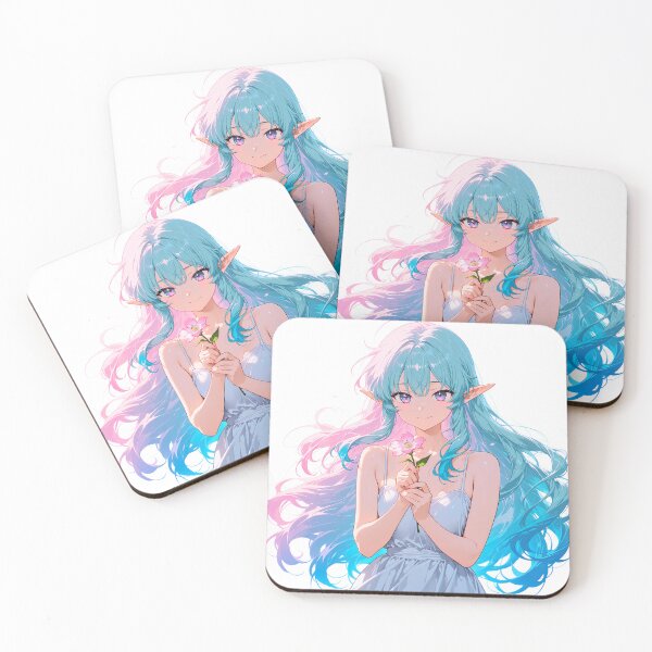 Item preview, Gentle Elf Girl Holding a Flower designed and sold by LunattaStore.