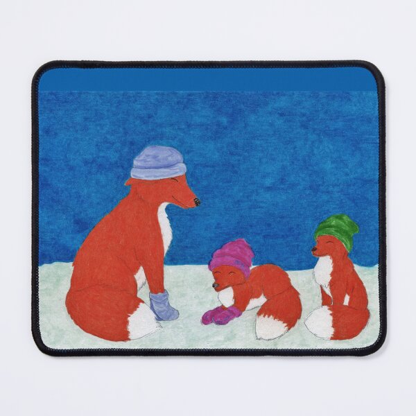 Item preview, Foxes in their Winter Hats designed and sold by CinnaStudios.