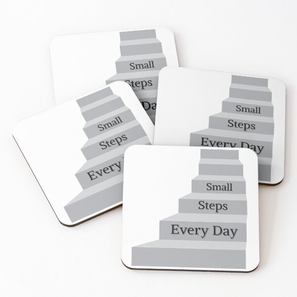 Item preview, Small Steps Every Day – Motivational Quote Design designed and sold by J0b4t.
