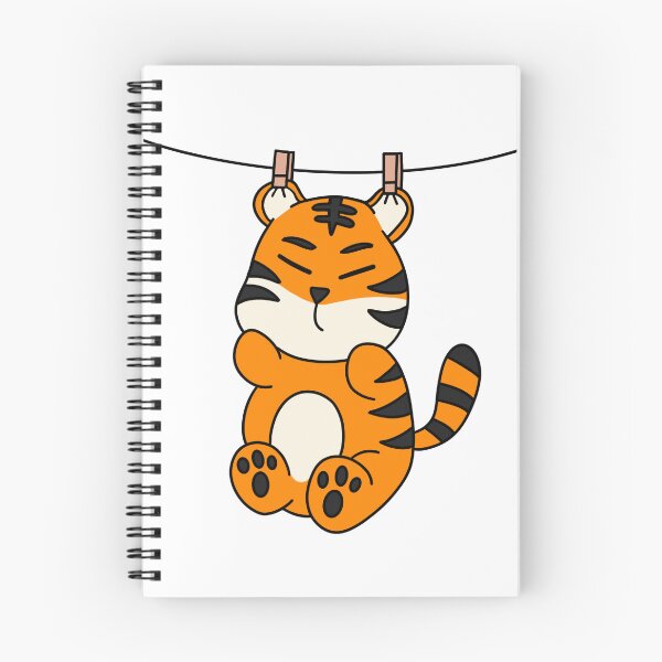 Item preview, "Hanging In There" Tiger designed and sold by cozydoodleclub.