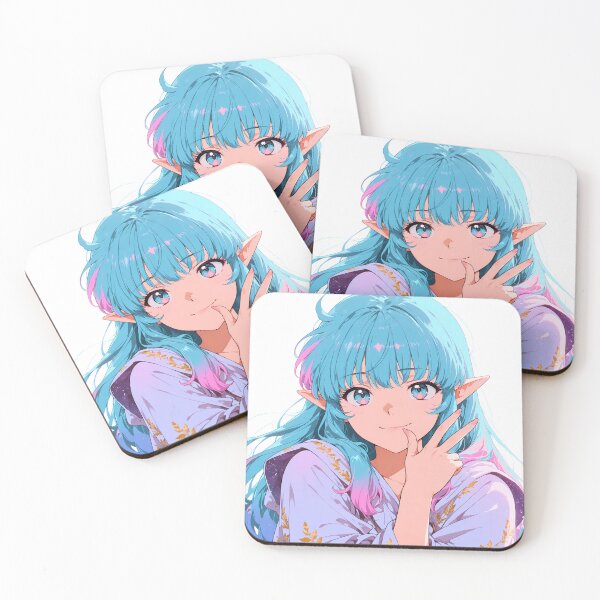 Item preview, Playful Elf Girl with Colorful Hair designed and sold by LunattaStore.