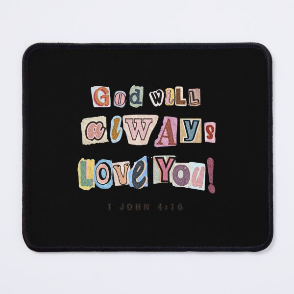 Item preview, Colorful Christian Poster – “God Will Always Love You” Bible Verse Art designed and sold by TheArtisticPres.