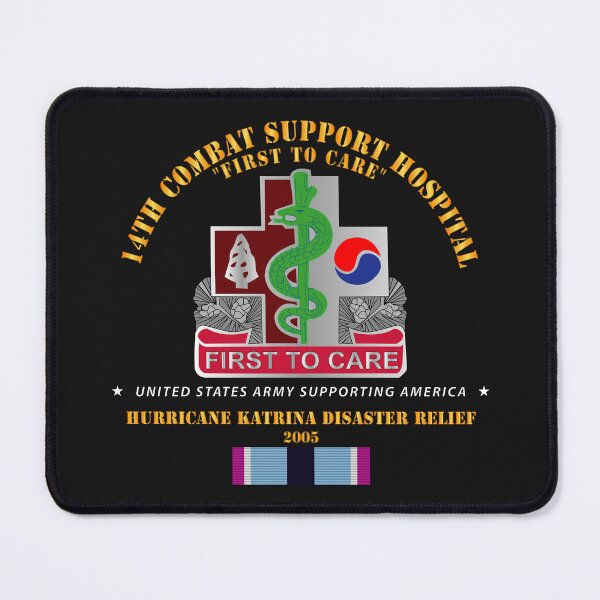 Item preview, Army - 14th Combat Support Hospital - Katrina Disaster Relief  w HSM SVC designed and sold by Military Insignia Products.