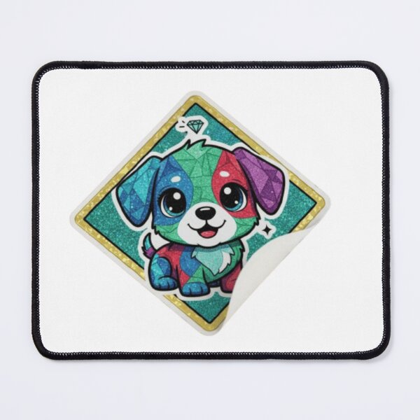 Item preview, “Colorful Diamond Puppy Sticker | Cute Glitter Dog Sticker | Kawaii Sparkle Pet Decal for Laptop, Bottle & Scrapbook” designed and sold by DI RTNA Shop .