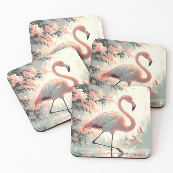 Item preview, Elegant Flamingo in Bloom  designed and sold by DreamMandalas.