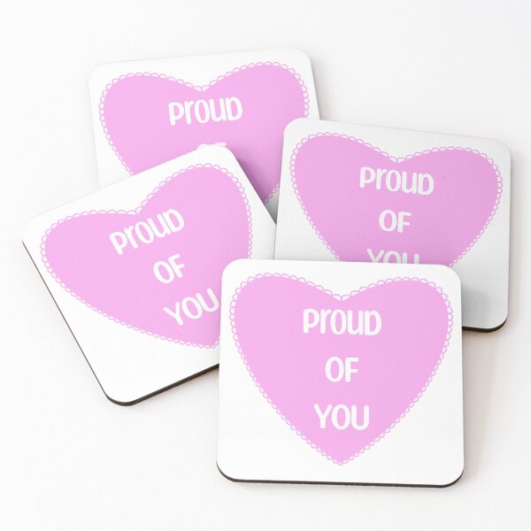 Item preview, Proud of You - Pink Heart Encouragement Sticker designed and sold by mjowett.