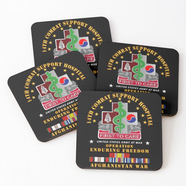 Item preview, Army - 14th Combat Support Hospital w AFGHAN SVC designed and sold by Military Insignia Products.
