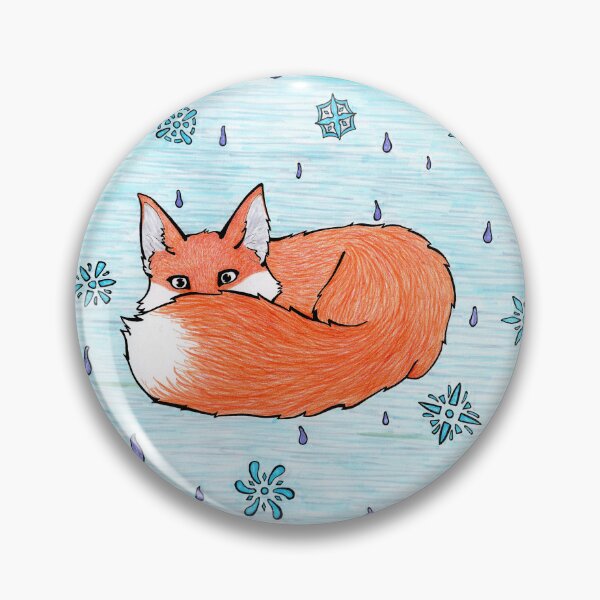 Artikelvorschau, Fuchs in den Schneeflocken entworfen und verkauft von CinnaStudios.