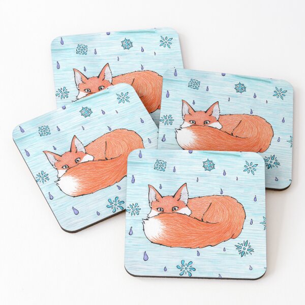 Item preview, Fox in the Snowflakes designed and sold by CinnaStudios.