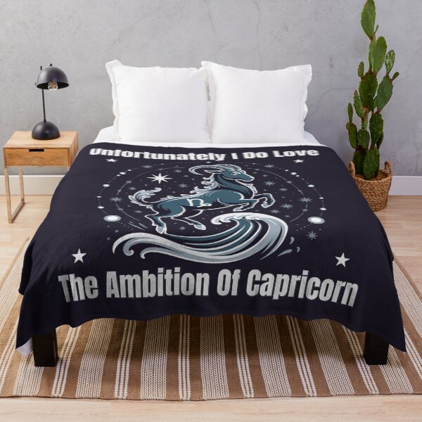 Item preview, Unfortunately I Do Love The Ambition Of Capricorn | Funny Zodiac Quote designed and sold by The Real Life Symphony.