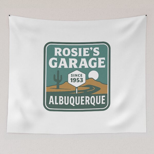 Item preview, Rosie's Garage - Albuquerque, NM - Vintage Desert Art designed and sold by RedDelaney.